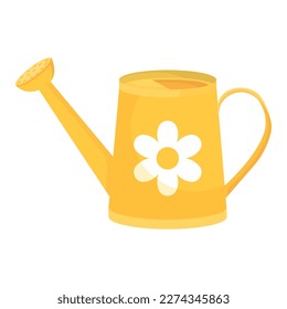 Vector cartoon image of a watering can. The concept of caring for seedlings and a vegetable garden. Farm work. An element for your design.