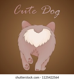 Vector of cartoon images of cute different dog with different action.