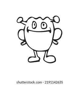 vector cartoon images that can be used for other design purposes in black and white