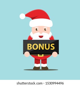 Vector cartoon isolated Santa Claus with casino concept for template and website decoration on the bright background. Concept of Christmas bonus and Happy New Year.