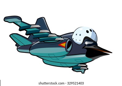 Vector Cartoon Jetbird 2. Available EPS-10 vector format separated by groups and layers for easy edit