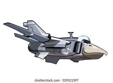 Vector Cartoon Jetbird 3. Available EPS-10 vector format separated by groups and layers for easy edit