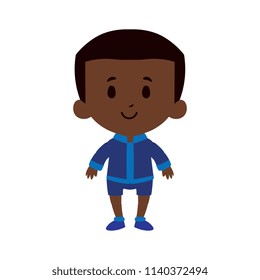 Vector Cartoon Kid Character Isolated On White Background