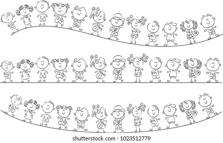 vector cartoon kids
