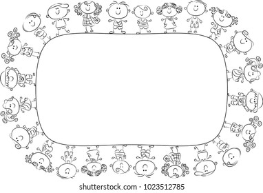 Vector Cartoon Kids Stock Vector (Royalty Free) 1023512785 | Shutterstock