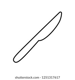 Vector Cartoon Knife Icon Isolated On White Background