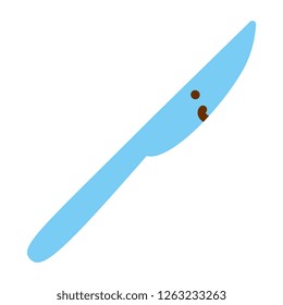 Vector Cartoon Knife Icon Isolated On White Background