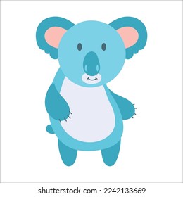 Vector cartoon koala. African animal. funny kind koala bear. Funny cute Adorable little african animal for fashion print, kids wear, nursery, poster, invitation, greeting card design