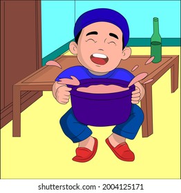 vector cartoon "learn to cook" children's character