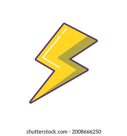 Vector cartoon Lightning Electric Icon Illustration