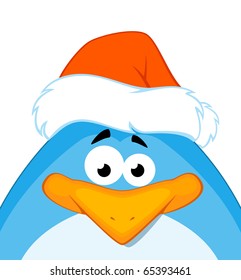 Vector cartoon little penguin