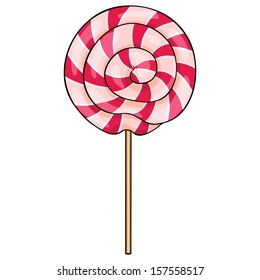 vector cartoon lollipop swirl