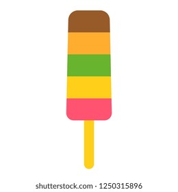 Vector Cartoon Lolly Ice Icon Isolated On White Background