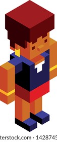 Vector Cartoon Low Poly Woman Character
