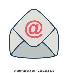
Vektorgrafik-Briefumschlag-Symbol auf E-Mail-Zeichen