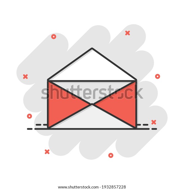 Vector Cartoon Mail Envelope Icon Comic Stock Vector (Royalty Free ...