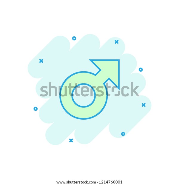 Vector Cartoon Male Sex Symbol Icon Stock Vector Royalty Free