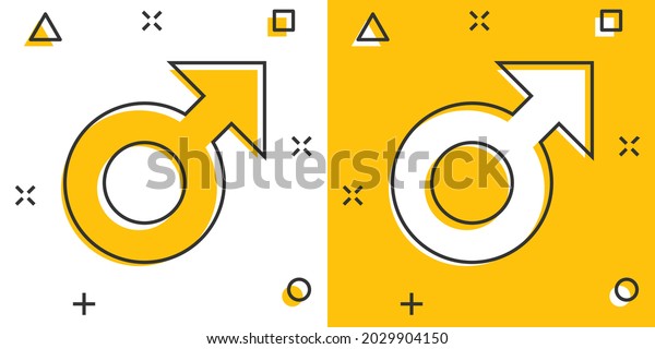 Vector Cartoon Male Sex Symbol Icon Stock Vector Royalty Free