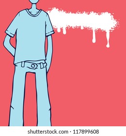 vector cartoon man. art