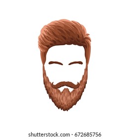Vector cartoon man hairstyle.