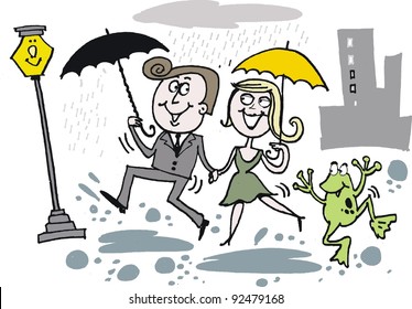 free clipart dancing in the rain