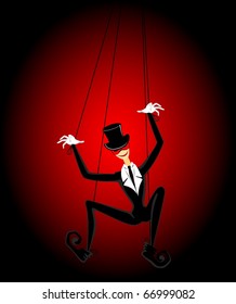 Vector Cartoon marionette