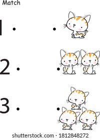 vector cartoon Math learning activities