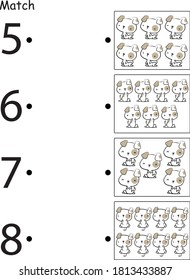 vector cartoon Math learning activities