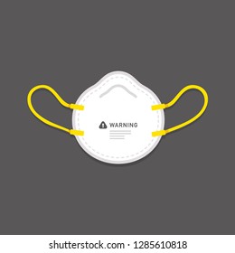 vector cartoon medical mask, respirator, dust mask / flat, isolated, circle, sign and icon template 
