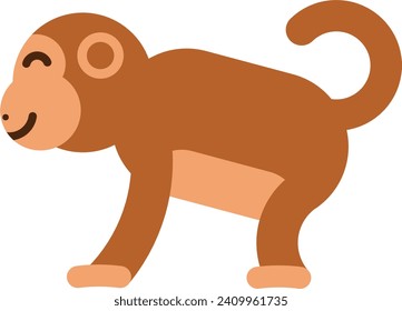 vector cartoon of a monkey