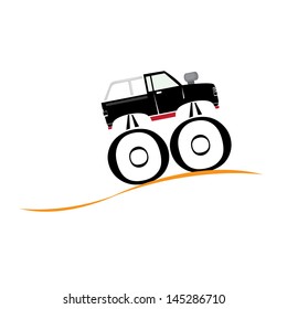 Vector Cartoon Monster Truck
