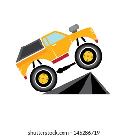 Vector Cartoon Monster Truck