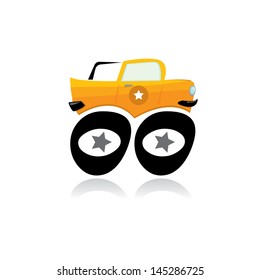 Vector Cartoon Monster Truck