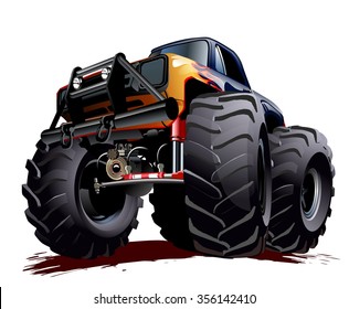 Vector Cartoon Monster Truck. Available EPS-10 vector format separated by groups and layers for easy edit