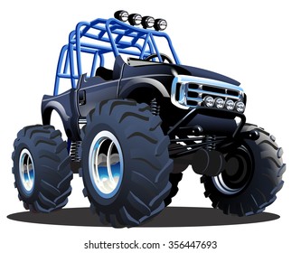 Vector Cartoon Monster Truck. Available EPS-10 separated by groups and layers