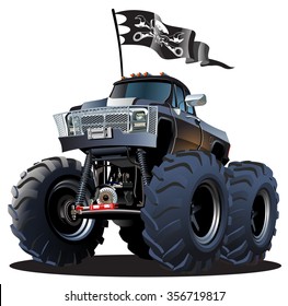 Vector Cartoon Monster Truck. Available EPS-10 vector format separated by groups and layers for easy edit