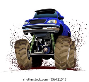 Vector Cartoon Monster Truck. Available EPS-10 vector format separated by groups and layers for easy edit