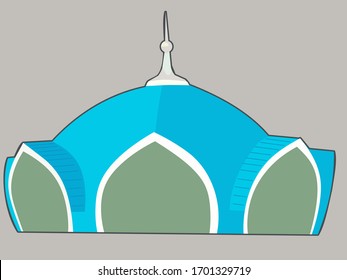 vector of a cartoon mosque