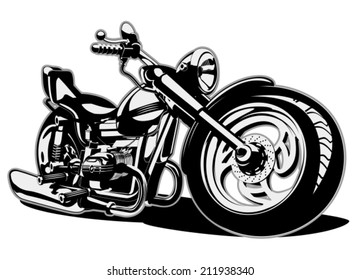 Vector Cartoon Motobike. Eps-8 separated by layers for easy edit