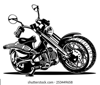 Vector Cartoon Motorbike
