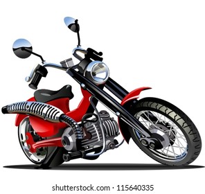 Vector Cartoon Motorcycle