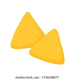 Vector cartoon nachos illustration icon design. Isolated on white background