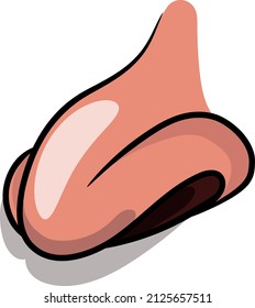 Vector cartoon nose for funny character props and design