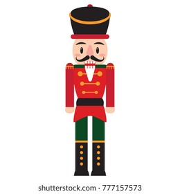 Vector Cartoon Nutcracker Isolated On White Background