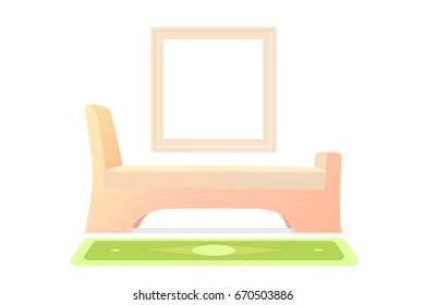vector cartoon object illustration. Childish bedroom template. Clip art isolated on transparent background. Hand drown design element. Baby graphics concept. 
