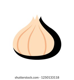 Vector Cartoon Onion Icon Isolated On White Background