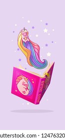 vector cartoon open book fairy tale story