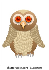A Vector cartoon owl illustration saved in EPS10 format