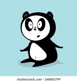 Vector cartoon Panda character