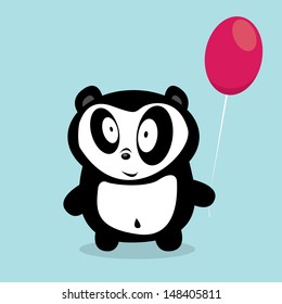 Vector cartoon Panda character